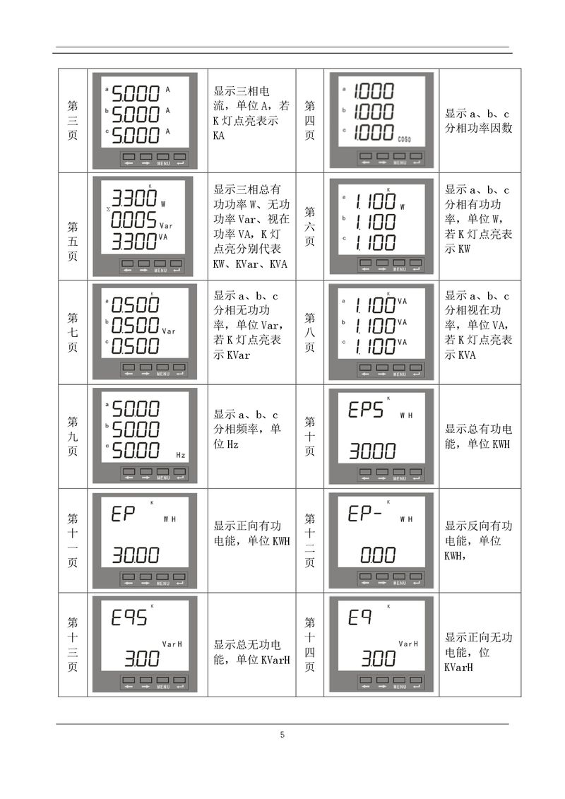 ZTC103E-數(shù)碼型-三相多功能儀表使用說明書_page-0006